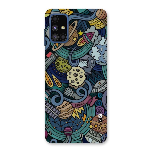 Space Pattern Blue Back Case for Galaxy M51