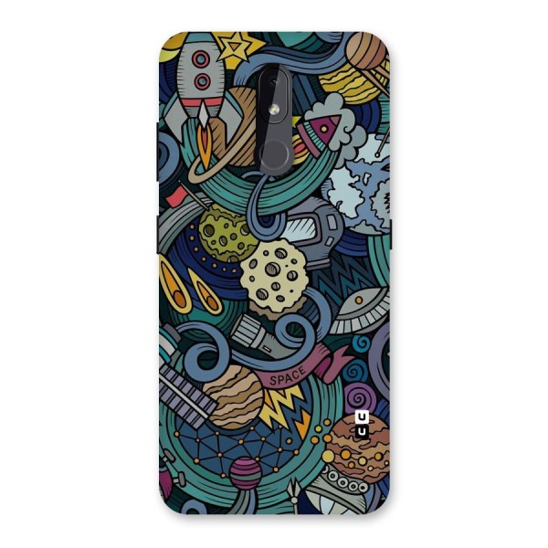 Space Pattern Blue Back Case for Nokia 3.2