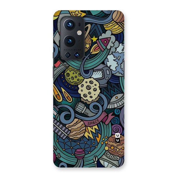 Space Pattern Blue Back Case for OnePlus 9 Pro