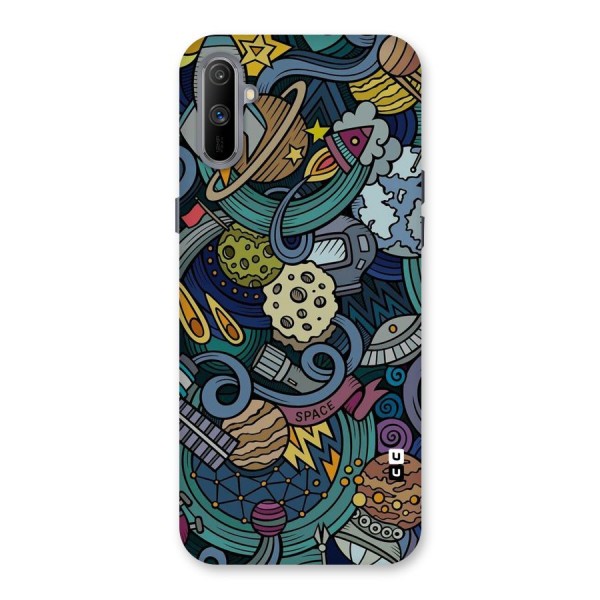 Space Pattern Blue Back Case for Realme C3