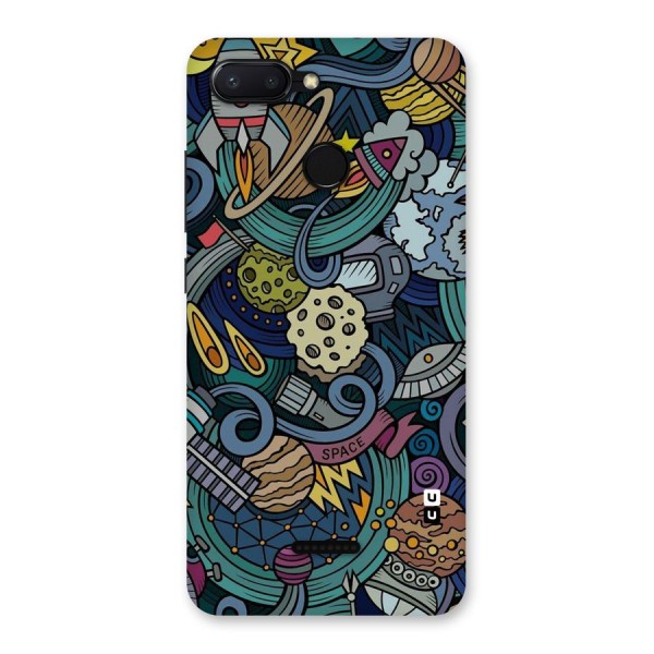 Space Pattern Blue Back Case for Redmi 6