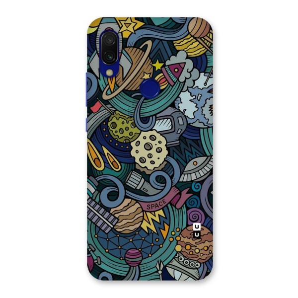 Space Pattern Blue Back Case for Redmi 7