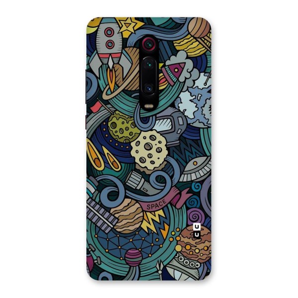 Space Pattern Blue Back Case for Redmi K20 Pro