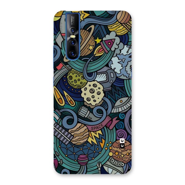 Space Pattern Blue Back Case for Vivo V15 Pro