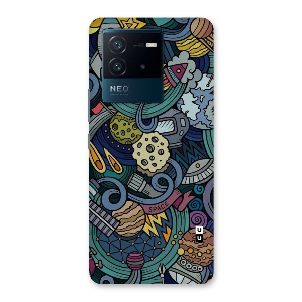 Space Pattern Blue Back Case for Vivo iQOO Neo 6 5G
