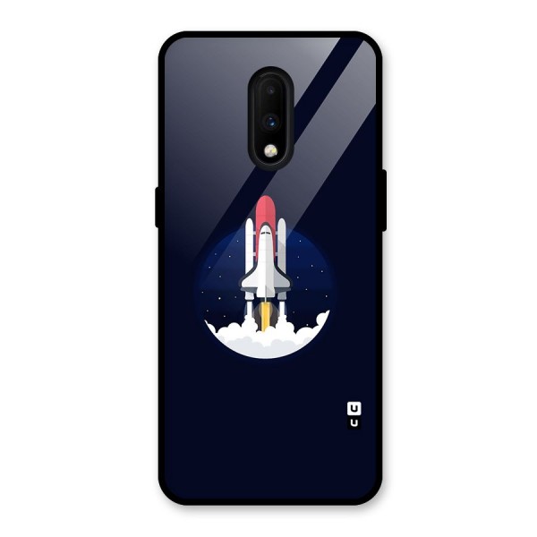 Space Rocket Minimal Glass Back Case for OnePlus 7