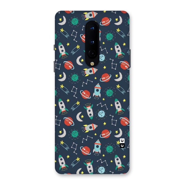 Space Rocket Pattern Back Case for OnePlus 8