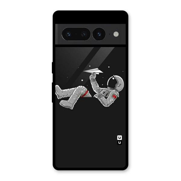 Spaceman Flying Glass Back Case for Google Pixel 7 Pro