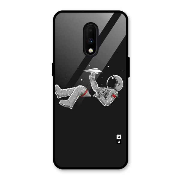 Spaceman Flying Glass Back Case for OnePlus 7