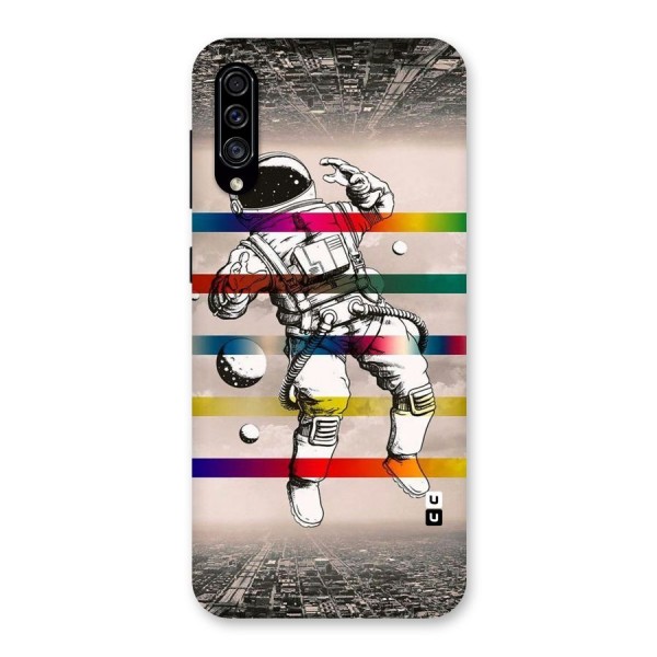 Spaceman Rainbow Stripes Back Case for Galaxy A30s