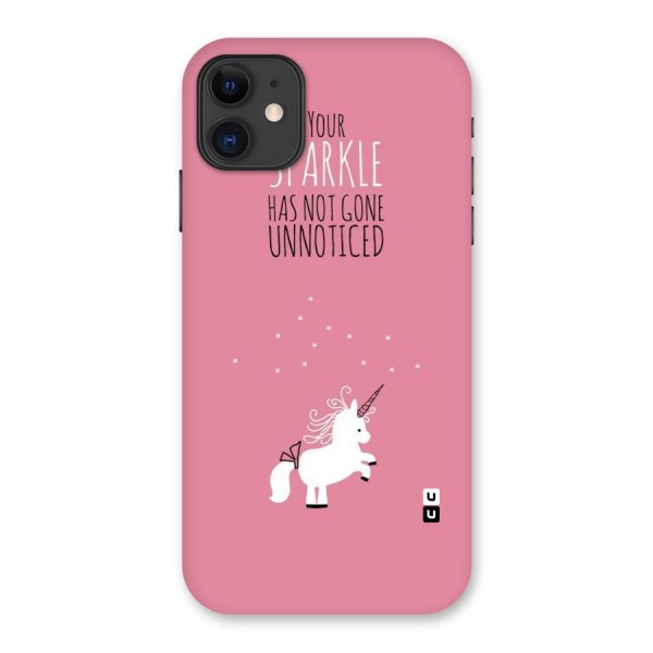 Sparkle Not Unnoticed Back Case for iPhone 11