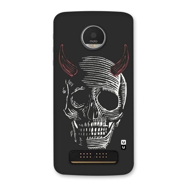 Spooky Face Back Case for Moto Z Play