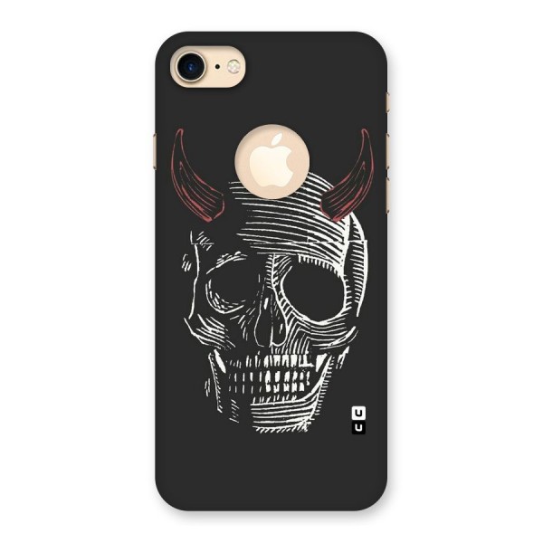 Spooky Face Back Case for iPhone 7 Logo Cut