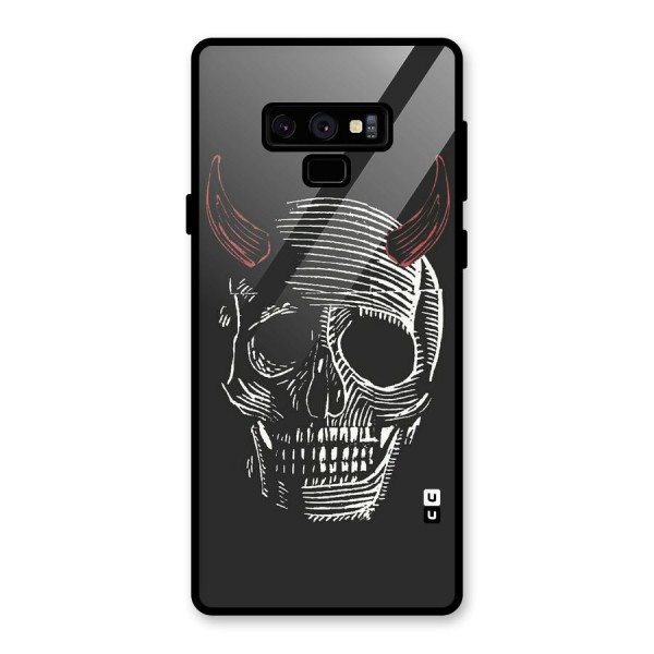 Spooky Face Glass Back Case for Galaxy Note 9