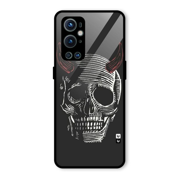 Spooky Face Glass Back Case for OnePlus 9 Pro