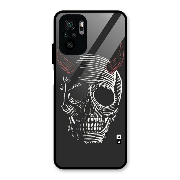 Spooky Face Glass Back Case for Redmi Note 10S