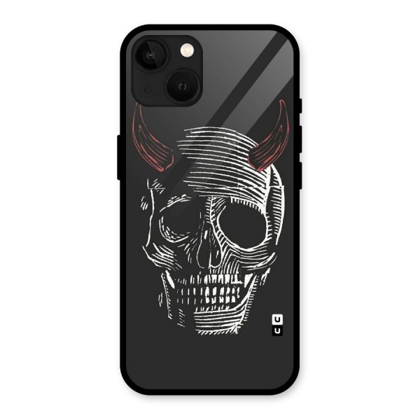Spooky Face Glass Back Case for iPhone 13