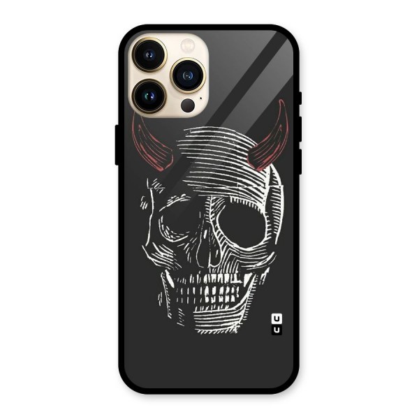 Spooky Face Glass Back Case for iPhone 13 Pro Max