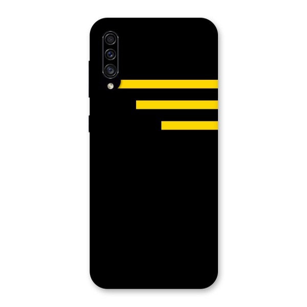 Sports Yellow Stripes Back Case for Galaxy A30s