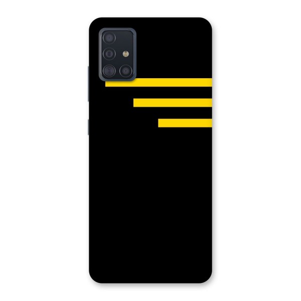 Sports Yellow Stripes Back Case for Galaxy A51