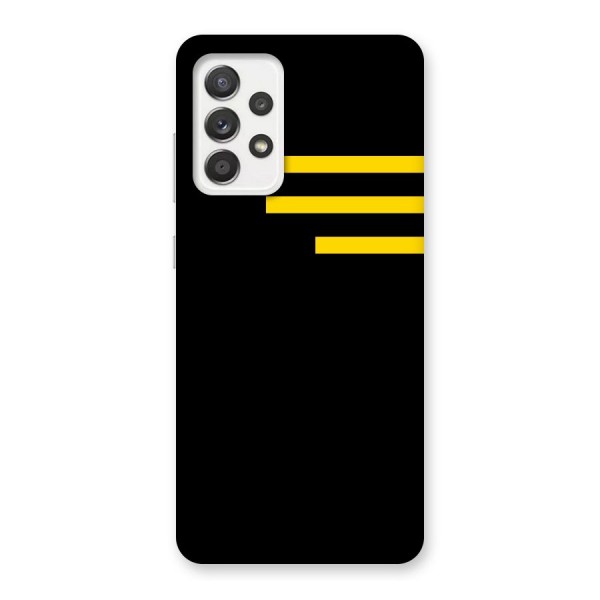Sports Yellow Stripes Back Case for Galaxy A52