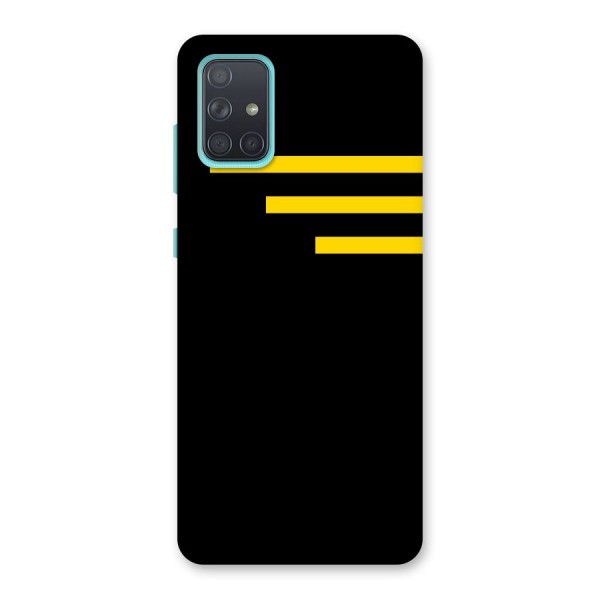 Sports Yellow Stripes Back Case for Galaxy A71