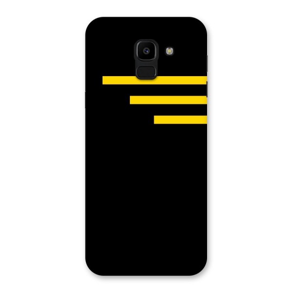 Sports Yellow Stripes Back Case for Galaxy J6