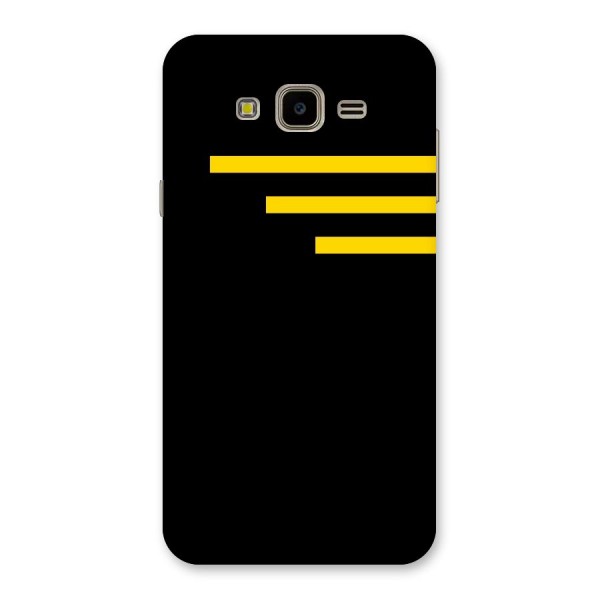 Sports Yellow Stripes Back Case for Galaxy J7 Nxt