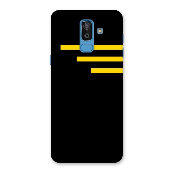 Sports Yellow Stripes Back Case for Galaxy J8