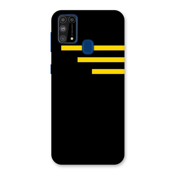 Sports Yellow Stripes Back Case for Galaxy M31