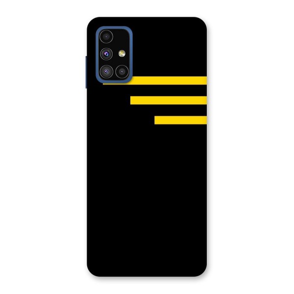 Sports Yellow Stripes Back Case for Galaxy M51