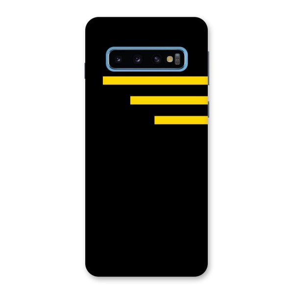 Sports Yellow Stripes Back Case for Galaxy S10