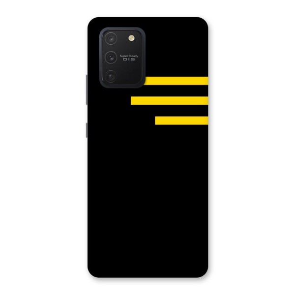 Sports Yellow Stripes Back Case for Galaxy S10 Lite