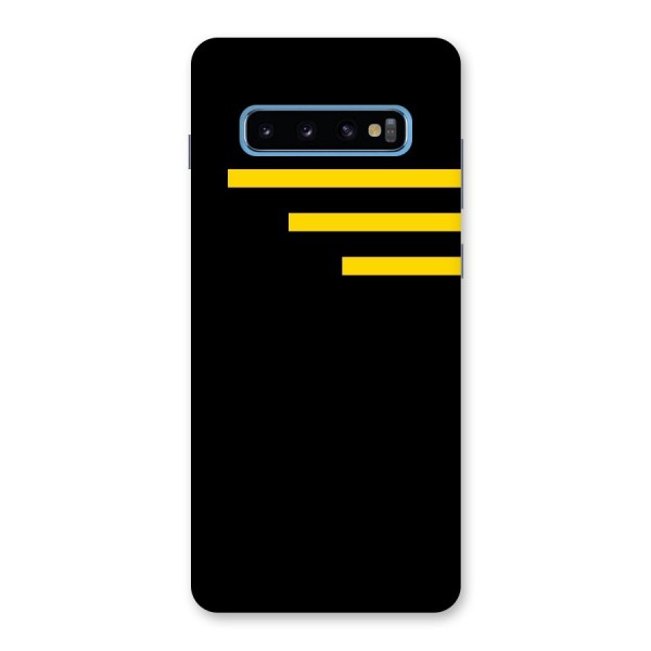 Sports Yellow Stripes Back Case for Galaxy S10 Plus