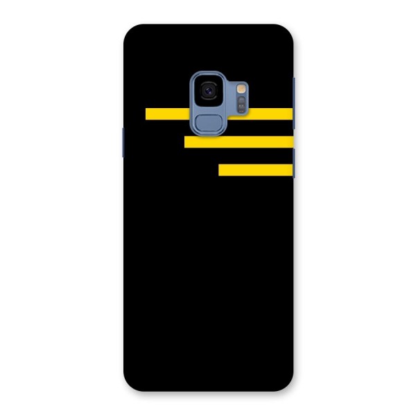 Sports Yellow Stripes Back Case for Galaxy S9