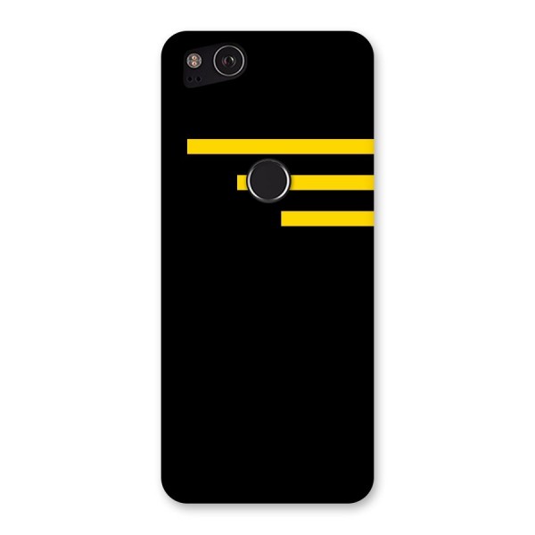 Sports Yellow Stripes Back Case for Google Pixel 2
