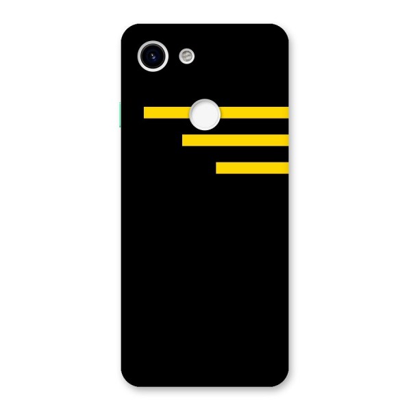 Sports Yellow Stripes Back Case for Google Pixel 3