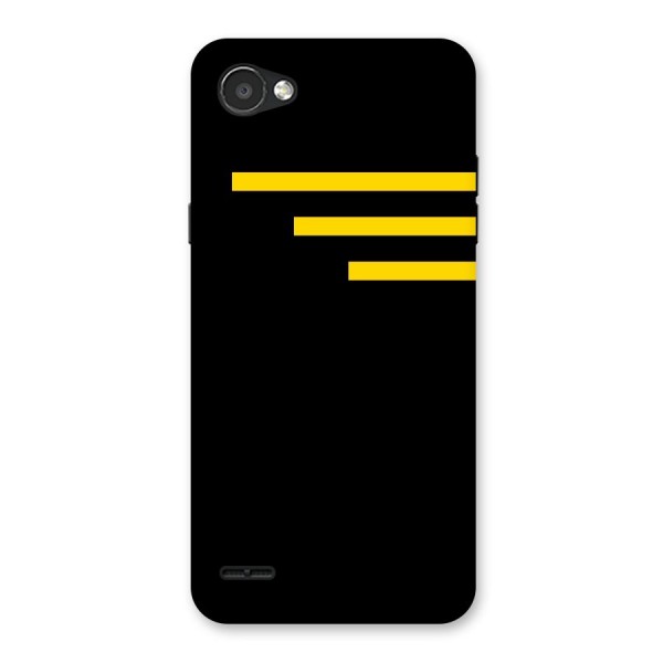 Sports Yellow Stripes Back Case for LG Q6