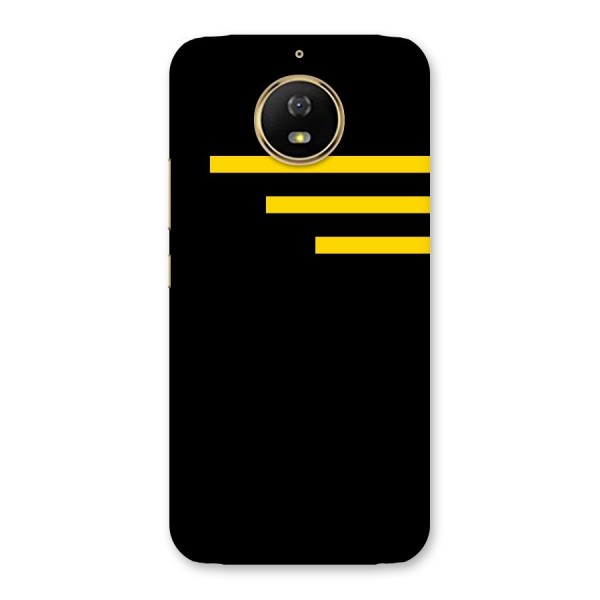 Sports Yellow Stripes Back Case for Moto G5s