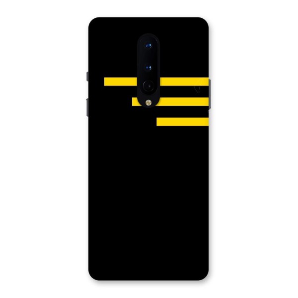 Sports Yellow Stripes Back Case for OnePlus 8