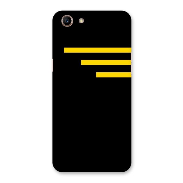 Sports Yellow Stripes Back Case for Oppo A83 (2018)