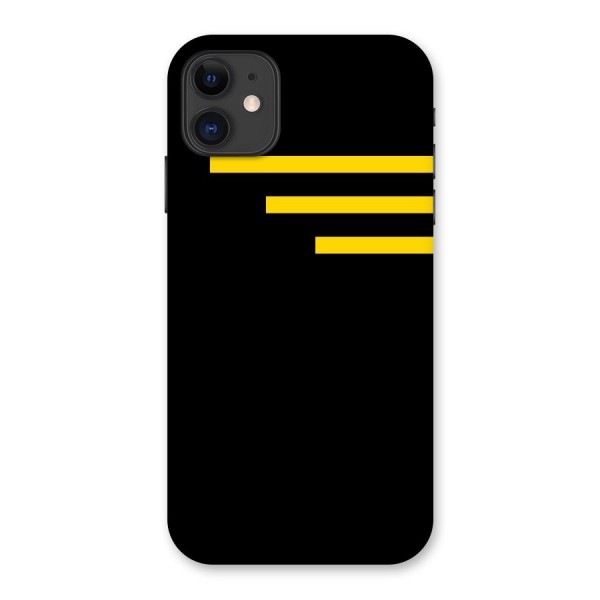 Sports Yellow Stripes Back Case for iPhone 11