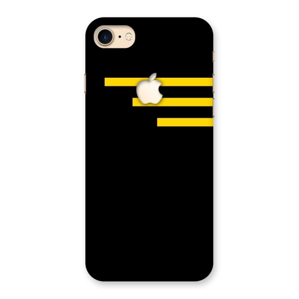 Sports Yellow Stripes Back Case for iPhone 7 Apple Cut