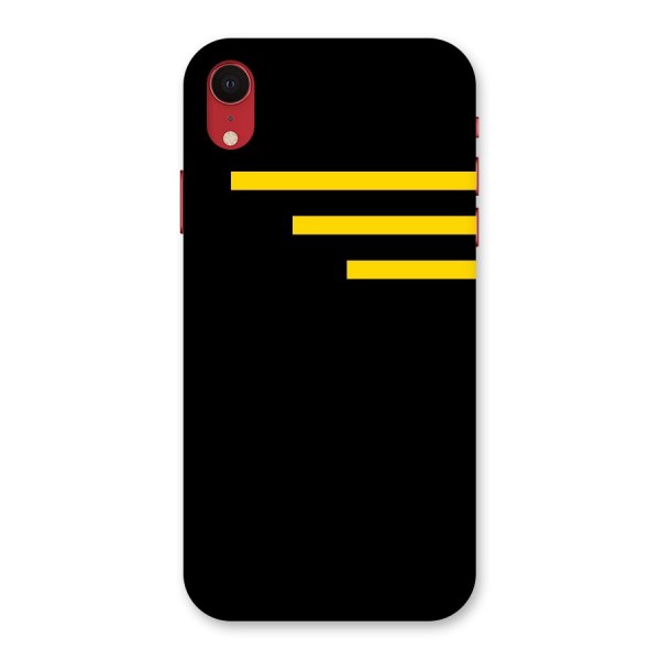 Sports Yellow Stripes Back Case for iPhone XR