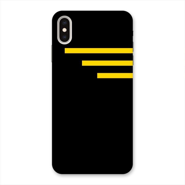 Sports Yellow Stripes Back Case for iPhone XS Max