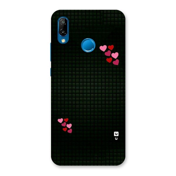 Square and Hearts Back Case for Huawei P20 Lite