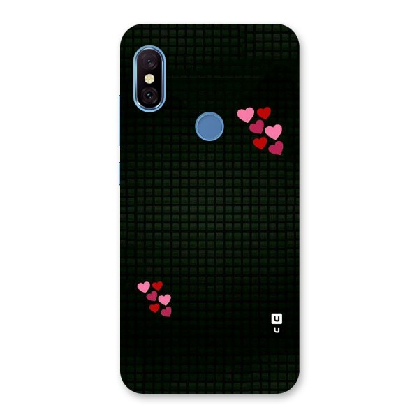 Square and Hearts Back Case for Redmi Note 6 Pro