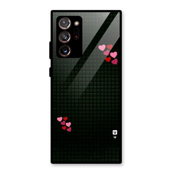 Square and Hearts Glass Back Case for Galaxy Note 20 Ultra
