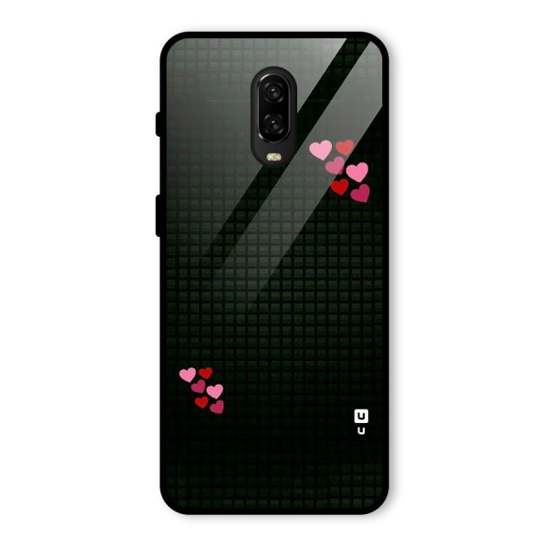 Square and Hearts Glass Back Case for OnePlus 6T