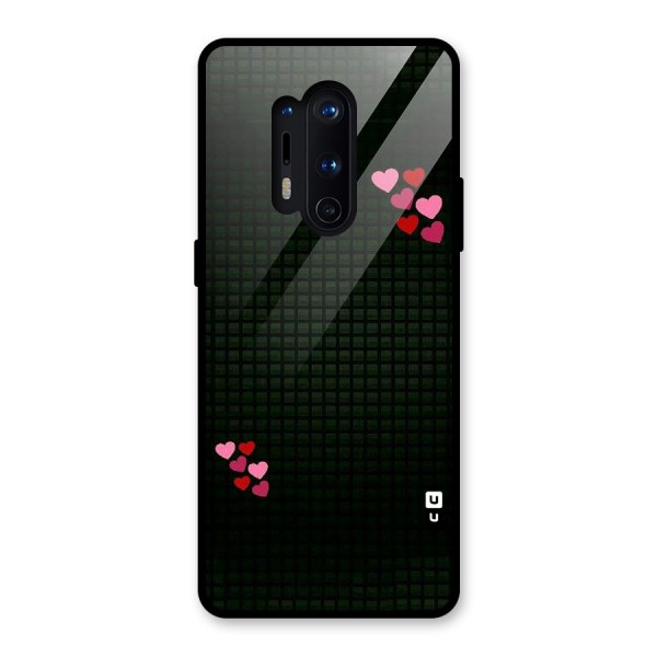 Square and Hearts Glass Back Case for OnePlus 8 Pro
